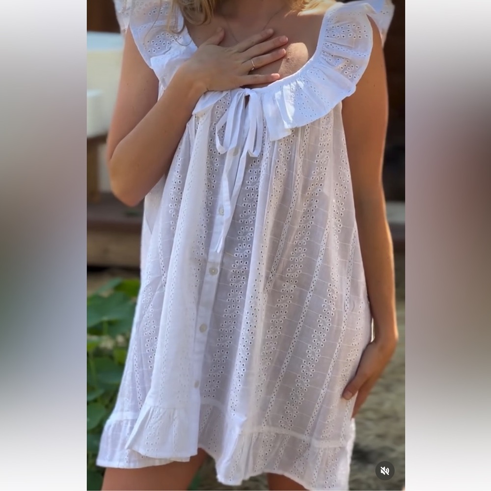 New White Eyelet Summer Dress